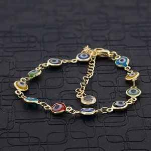 Evil Eye Bracelet - 2 chain styles - Ajustable